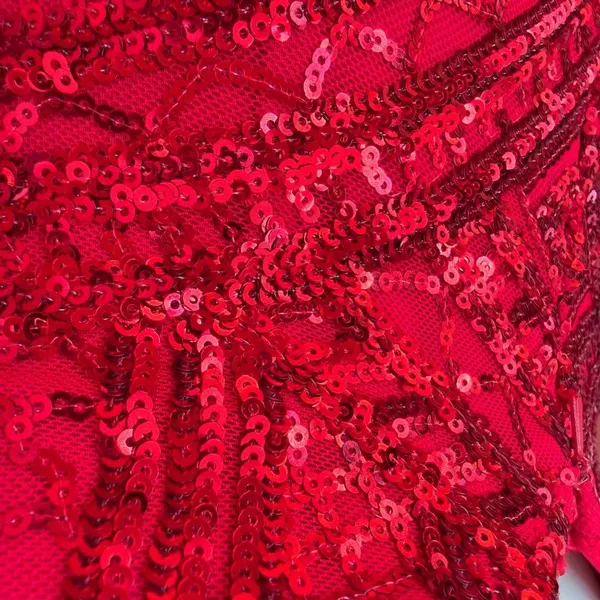 Jovani Red Sequin Gown 48629 Size 0 NWT - Image 4