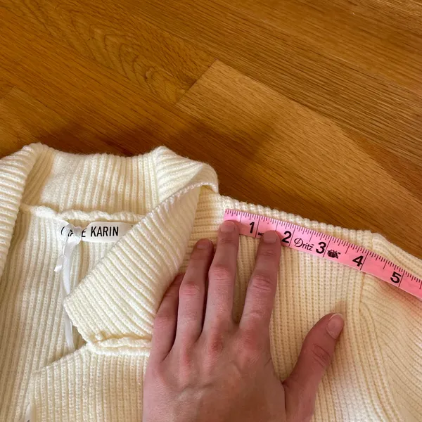 NWT Grace Karin Cream Knit Blazer Cardigan L - Image 7