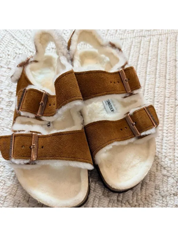 Birkenstock Milano Shearling Sandals - Image 6