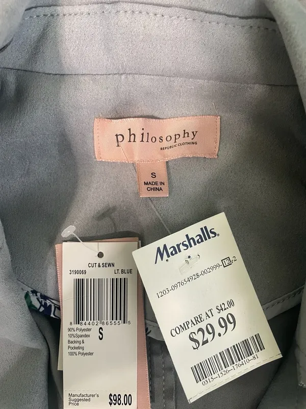 Light Blue Faux Suede Jacket - Image 2
