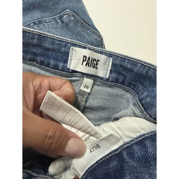 Paige Billy Straight Leg‎ Siena Wash Blue Size 26 Quiet Luxury Minimalist Casual - Image 4