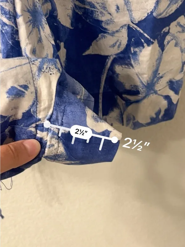Olivaceous Floral Blue Ruffle‎ Romper L - Image 7