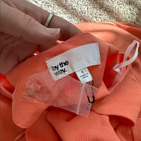 Revolve Superdown: Liliana Tie Front Dress in Tangerine - Image 6
