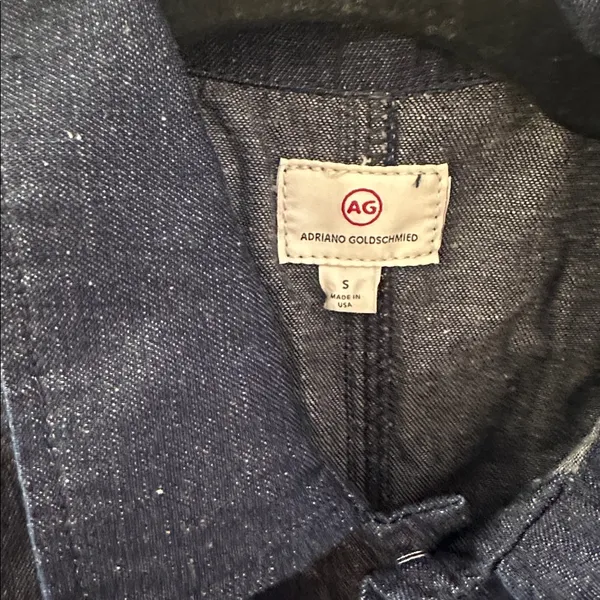 AG Adriano Goldschmied Dark Blue Denim Utility Jumpsuit size‎ S EUC - Image 2