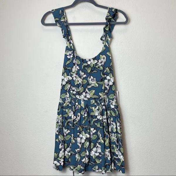 NWT Free People‎ Floral Slip Pleated Mini Dress Size Small - Image 2