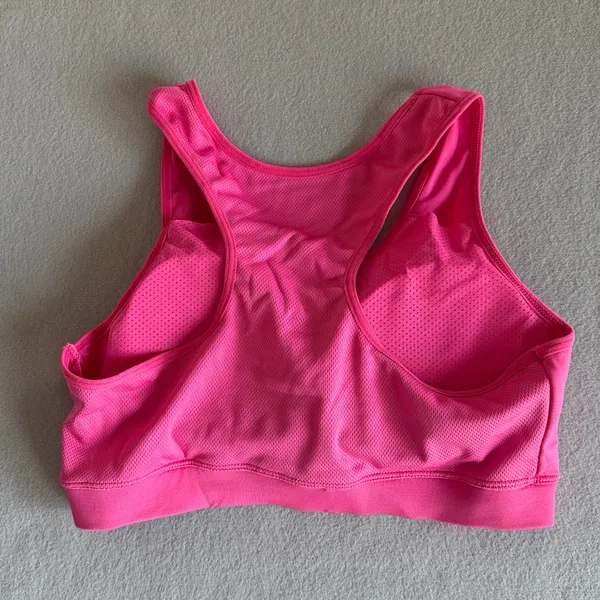 Women's NEW Pink Mesh Racer Back Sports Bra Size XL #260756 - Image 3