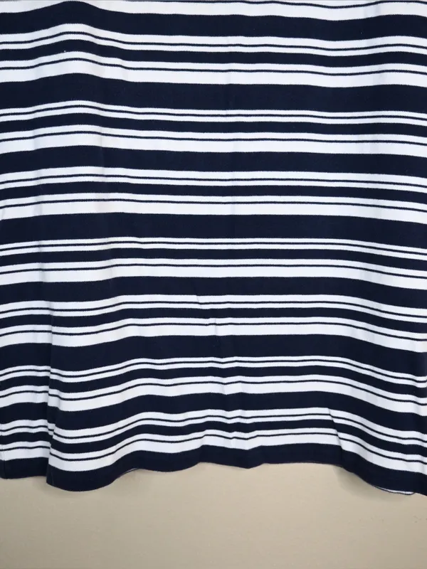 Talbots Women's M Navy Blue White Nautical Stripe Sheath Mini Dress - Image 5