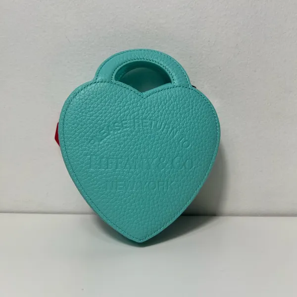 Tiffany & Co. Return To Tiffany Heart Shaped Leather Mini Bag Coin Purse Case - Image 6