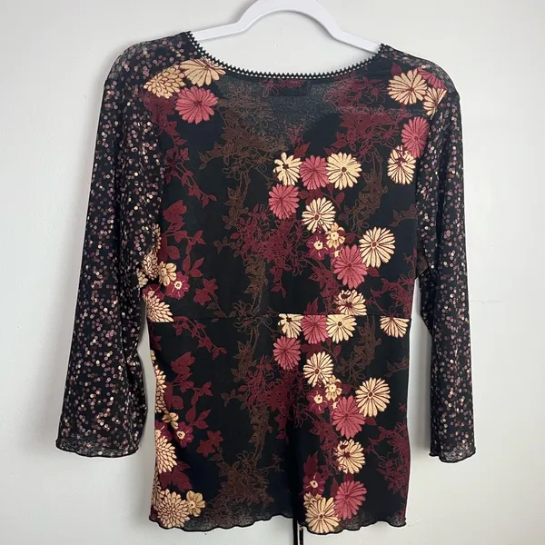 Y2K self esteem multi print blouse - Image 2