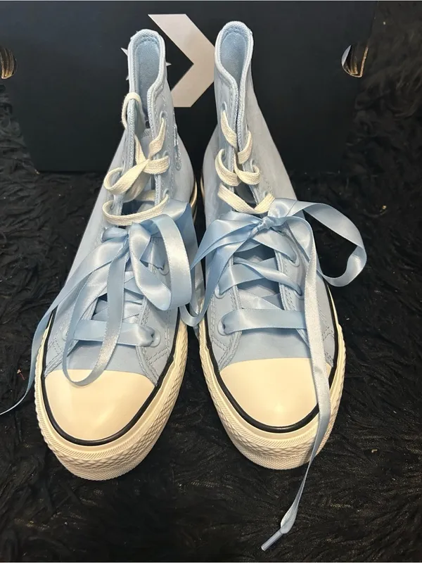 CONVERSE Ctas Lift Hi top blue lace up shoes sneakers women’s 9 new in box - Image 2