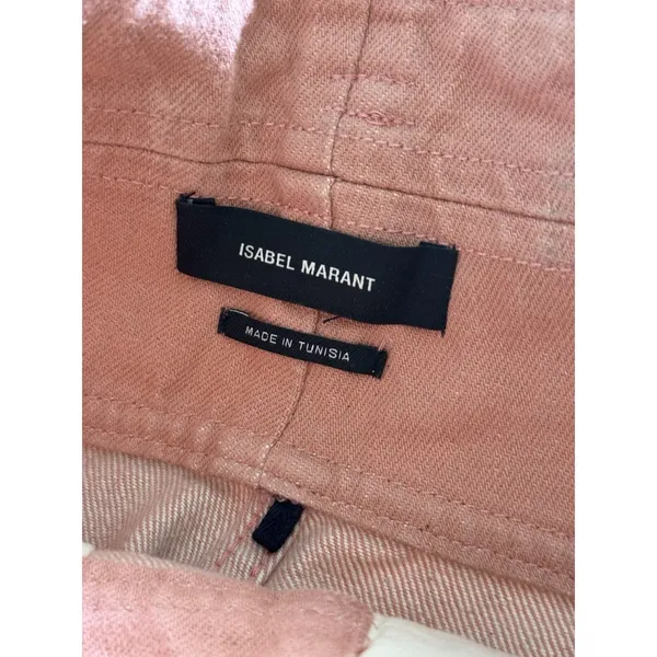 Isabel‎ Marant High Waisted Belted Jeans Size 36 (US 4) Pink Straight Leg - Image 2