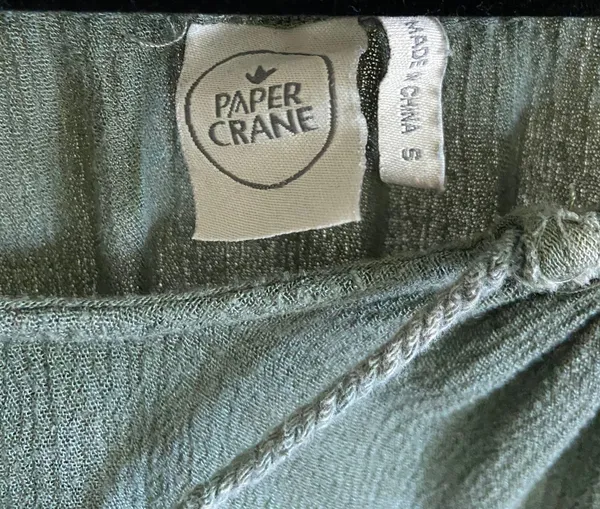 Paper Crane Green Boho Off The Shoulder Top - Image 3