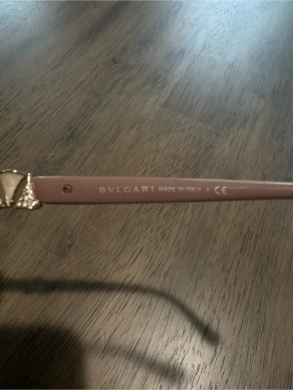 Bvlgari Diamanté Swarovski Gems Nude Coral Cats Eye Gradient Acetate Sunglasses - Image 6