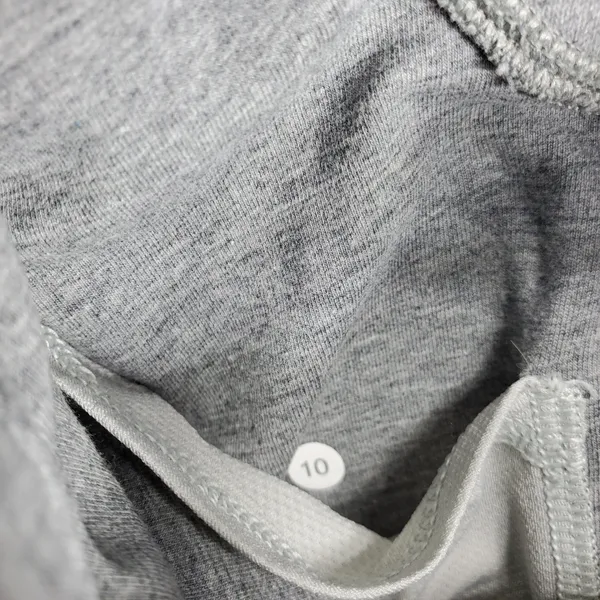 Lululemon Scuba Asymmetrical Full Zip Hoodie Women 10 Grey Heathered Sporty - Image 3