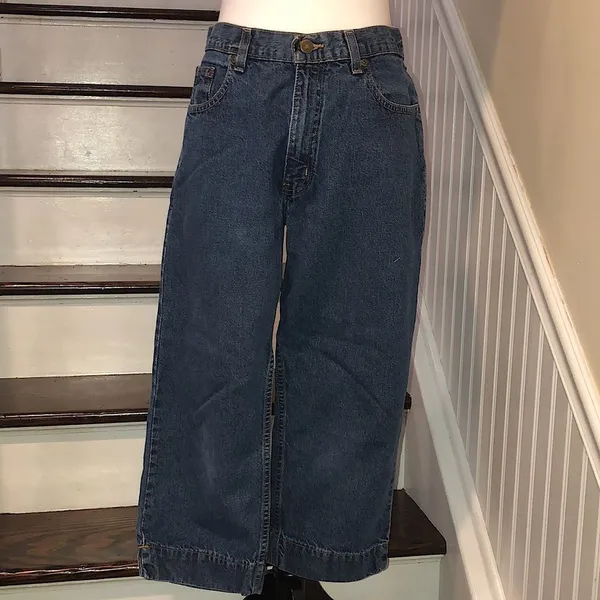 Vintage EDDIE BAUER Women’s Clamdigger Capris Vented Hem Denim Jeans Sz 8 - Image 12