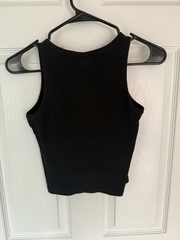 Fresh print ribbed tank Black Size M - Image 2