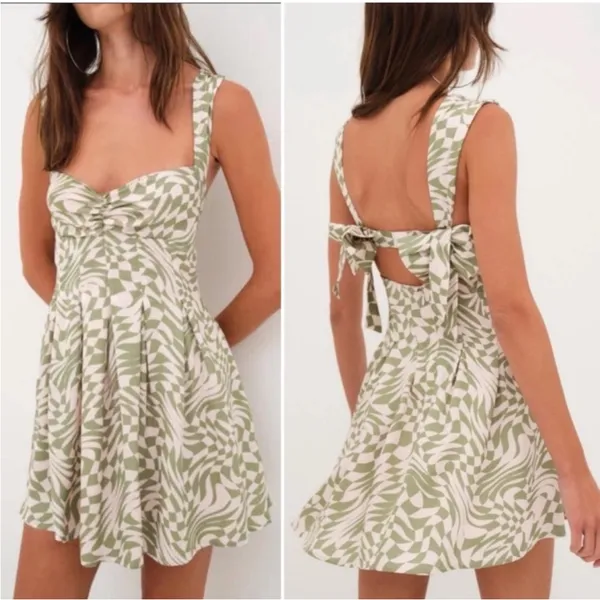 REVOLVE For Love And Lemons patterned satin Mini Dress - Image 3