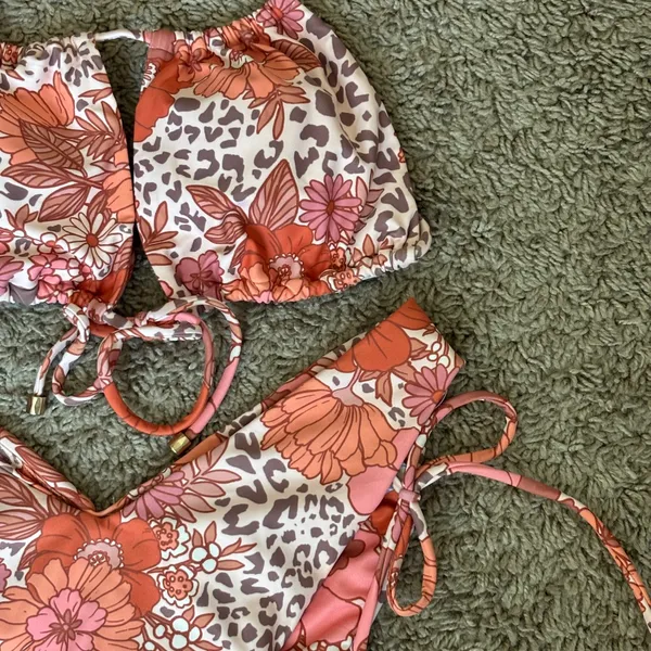 Altar'd State Pink Floral Bikini - Image 2