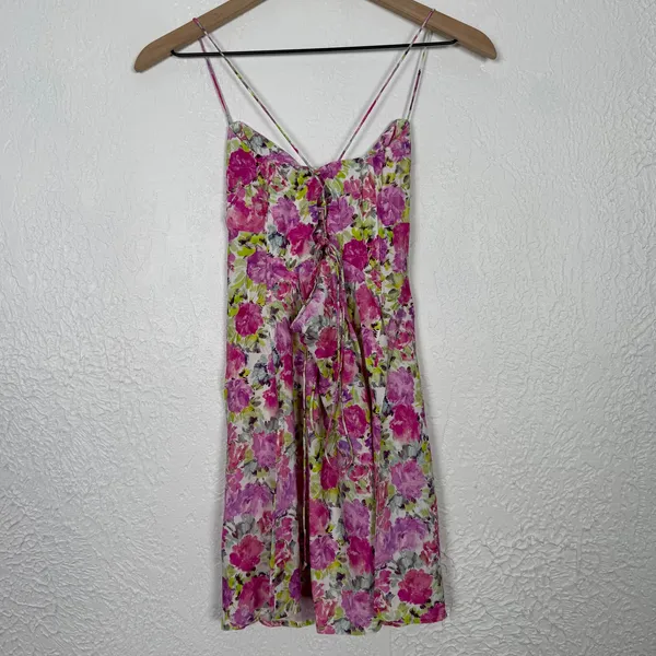 For Love & Lemons Paulina Floral Rose Fiber Mini Dress Size Small NWT - Image 4