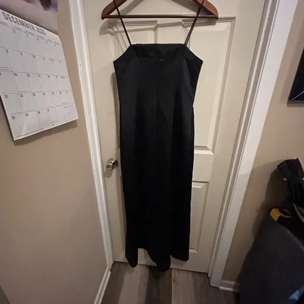 Alex Evenings Black Formal Spaghetti Strap floor length Dress -Size 10 - Image 7