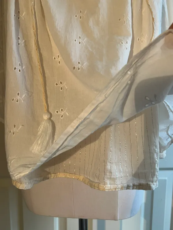 Cream color eyelet Blouse - Image 4
