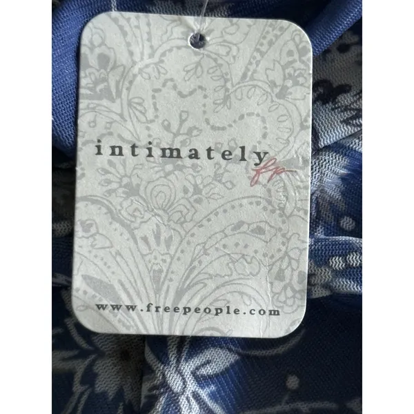 Free People Intimately NWT Under It All Mesh Bodysuit XL Bluebell Combo Sheer - Image 8