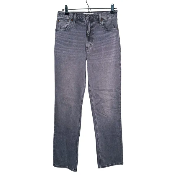 Abercrombie 90s Straight Ultra High Rise Jeans Size 27 (4) Gray Y2K Retro Casual - Image 2