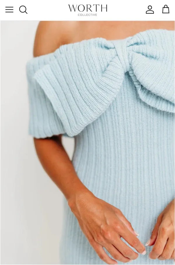 Aston Bow Front Maxi Sweater Dress in Ice Metal– Bump Friendly - Image 4