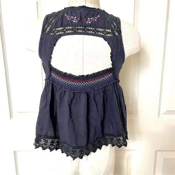 Free People embroidered beaded tank top - Image 5