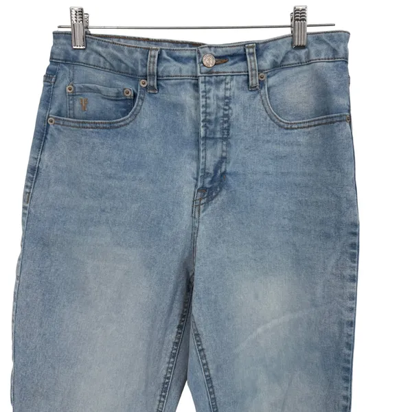 Frye Straight Leg Jeans Women 28 Light Blue High Rise Denim Classic Minimalist - Image 5