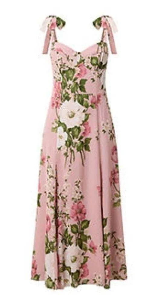 Reformation Nadira Floral Pink Maxi Dress - Image 3