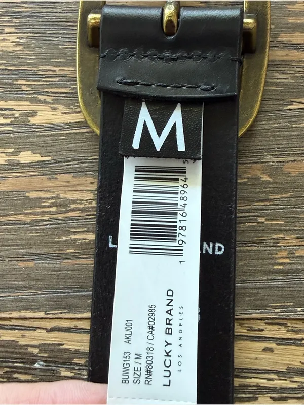 NWT Lucky Brand Sequin Beaded Floral Leather Belt Size Medium - Image 6