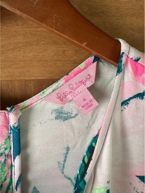 Lilly Pulitzer Carlotta Shift Dress in Tidal Wave Pans Garden Women’s size 4 - Image 6