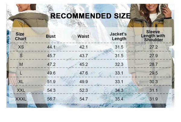 Women's Winter Thickened Down Jackets Long Down Coats Warm Parka with Hood - Image 5