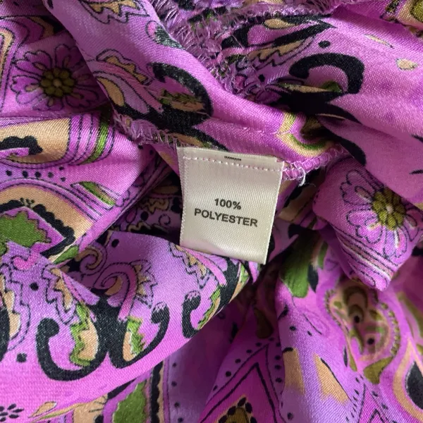 Classique Pink Purple Strapless Maxi Dress S Boho Ruffle Festival Y2K Vibes - Image 7