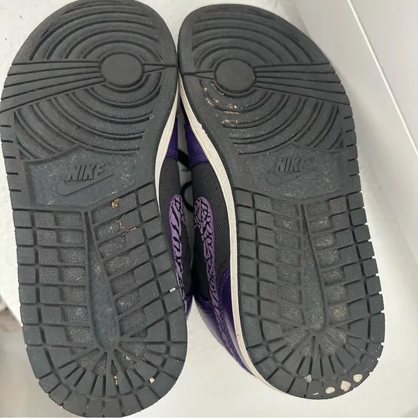 Nike Air Jordan 1 Mid Purple Black Elephant Swoosh Women’s 7.5 - Image 13