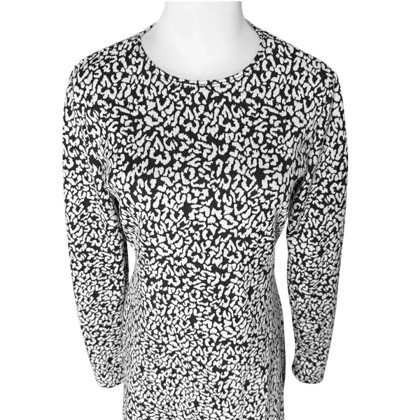 Reformation Kenmare Dress in Le Chat Size L Black White Animal Print‎ - Image 2
