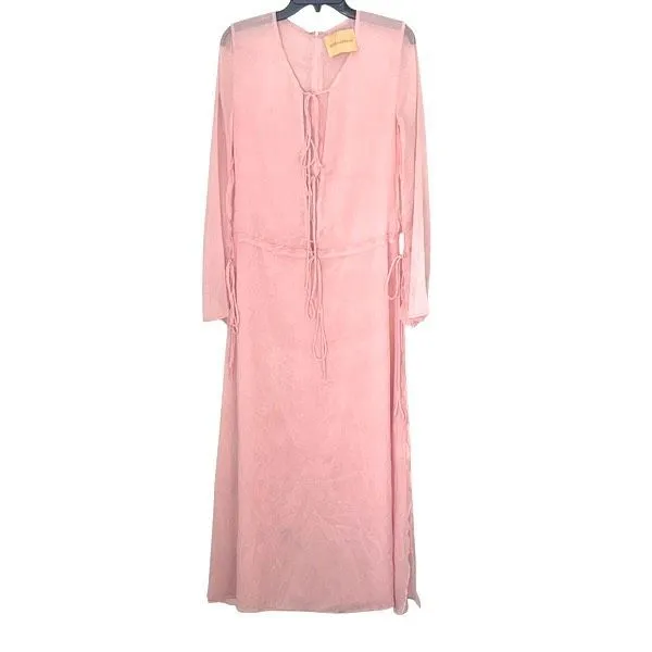 BUBISH Revolve Charlotte Sheer Maxi‎ Dress in Blush Size Medium - Image 2