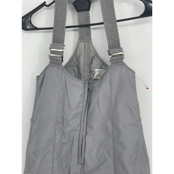 Vtg JC Killy Bib Overalls Women 10 Gray Ski‎ Insolated Quilted Snow Suspenders - Image 2