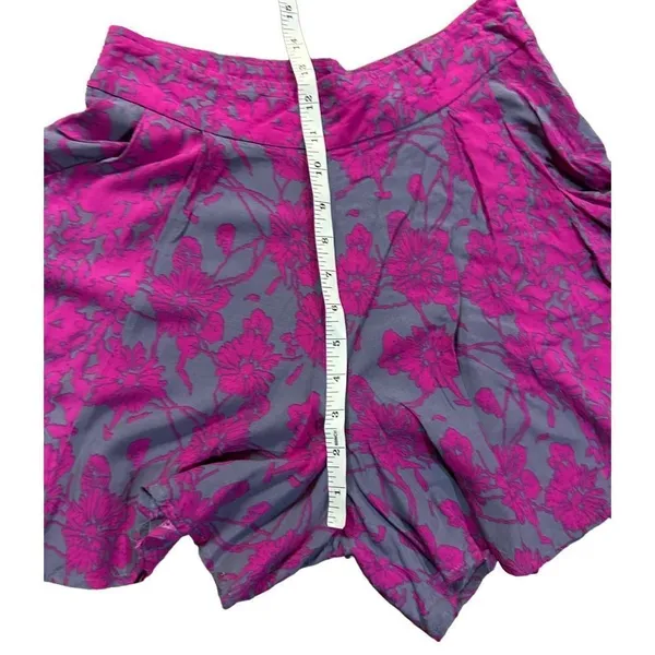 Free People Sheila‎ Vivid Purple & Gray Floral Culotte Shorts sz 2 boho - Image 8