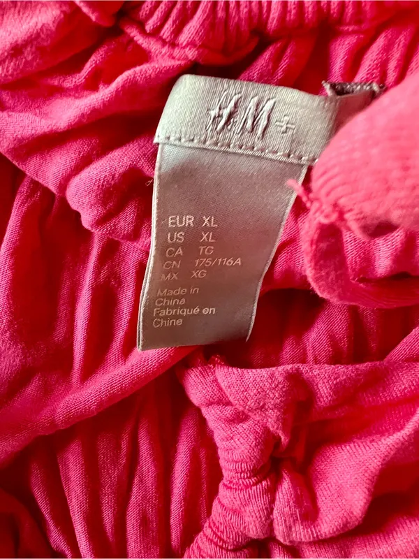 H&M Hot Pink Ruffle A-Line Maxi Dress - Image 3