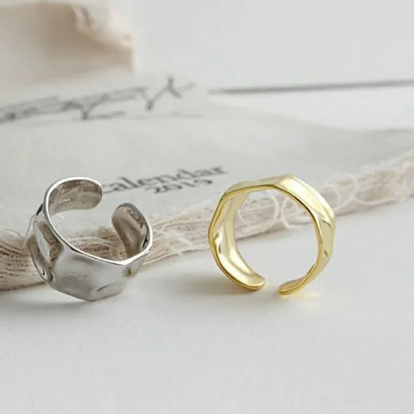 NEW Hammered‎ Yellow Gold Plated Ring - Image 11