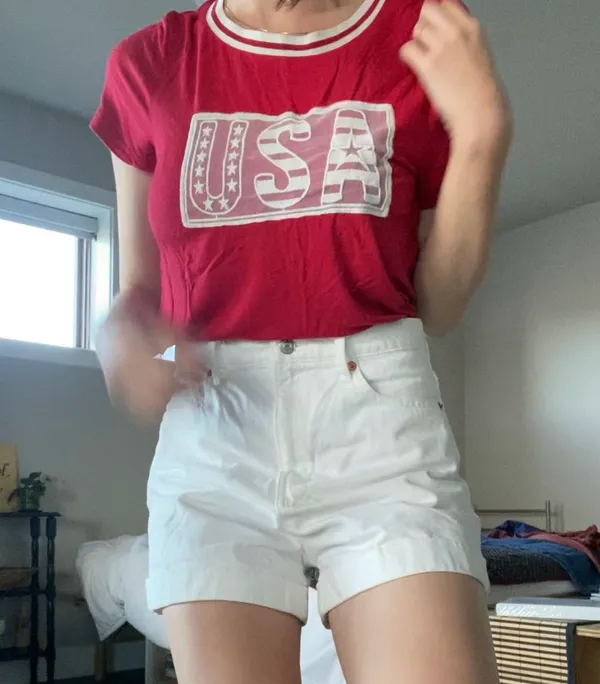Red ‘USA’ Top Size L - Image 2