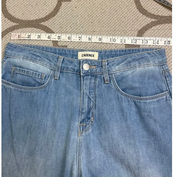 L’Agence Alicent High Rise Wide Leg Havana Blue Jeans, Size 25 - Image 4