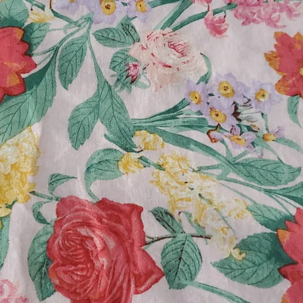 Fit and Flare floral Linen Blend twist- Front Maxi Dress size Medium by … - Image 3