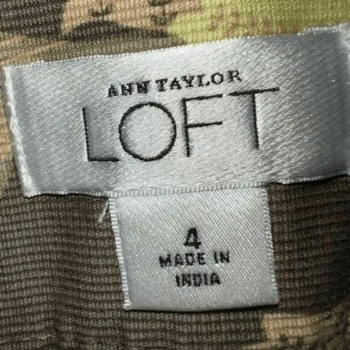 ANN‎ TAYLOR LOFT Tropical Feather Leaf Print Mini Skirt NWOT Size 4 - Image 6