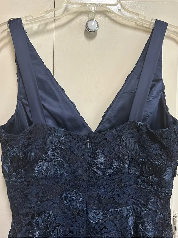 Antonio Melani Vale Dress navy blue lace Embroidered Wedding Party Formal NWT - Image 3