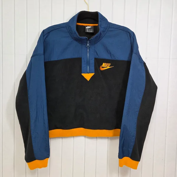Nike Polar Fleece Half Zip Blue Orange Size‎ XL - Image 2