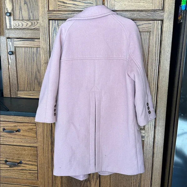 Pink Double Breasted Pea Coat Winter‎ Small - Image 5