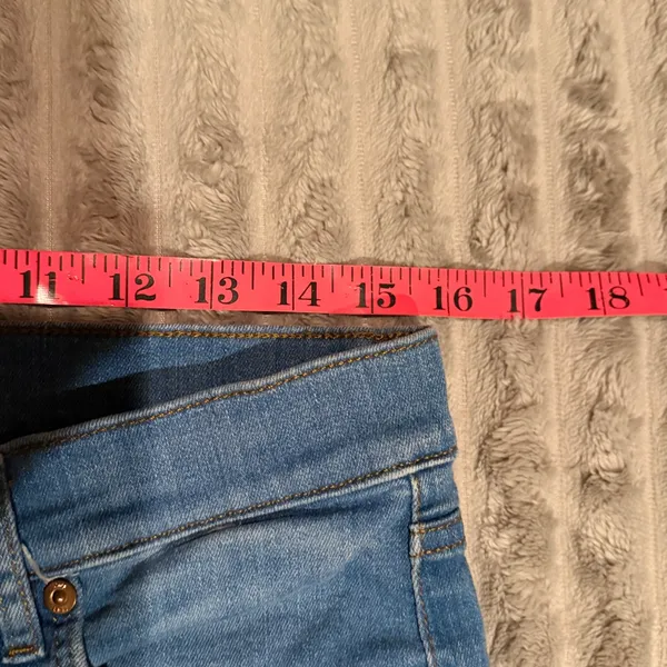 LOFT The Kick Crop Jeans Womens 30/10 Medium Wash High Rise Exposed Button Fly - Image 5